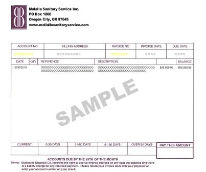 molalla sanitary bill pay